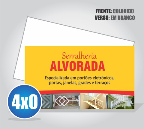 Cartão de Visita - UV Total Frente 4x0