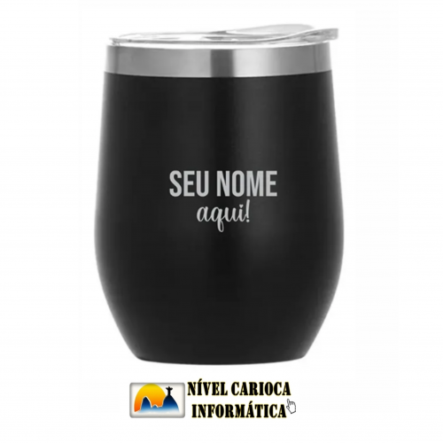 Copo Térmico Personalizado 300ml PRETO