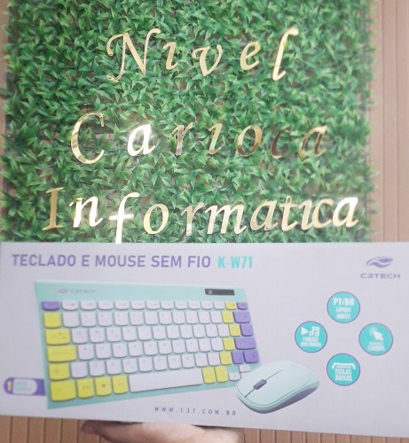 Kit Teclado E Mouse Sem Fio - Verde